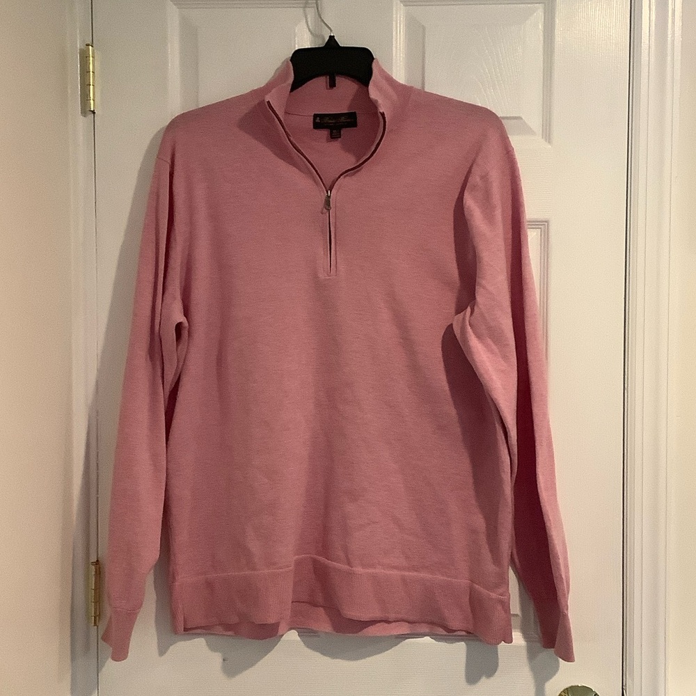 BROOKS BROTHERS MenS 100% Supima Cotton 1/4 Zip Pullover Fall Sweater 1XLT